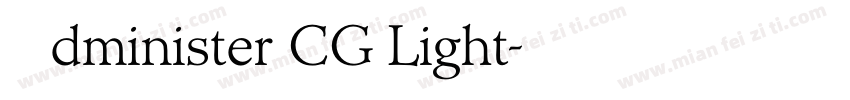 Administer CG Light字体转换